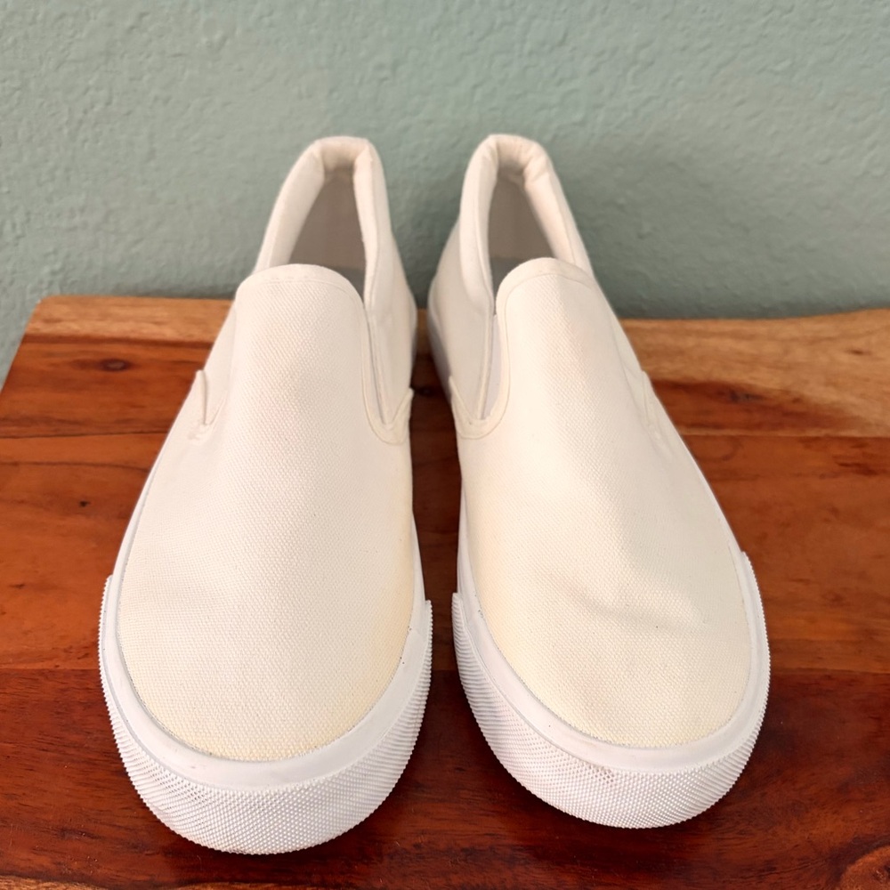 Classic White Slip-On Sneakers